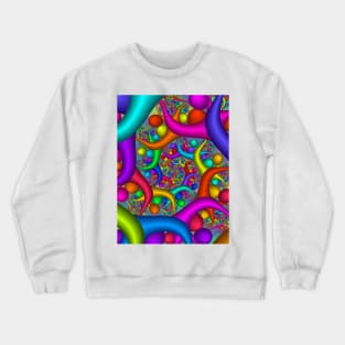 Infinite Coloured Orbs Spiral Abstract Pattern Crewneck Sweatshirt